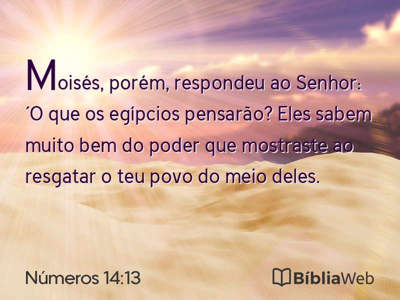 Números 14:13 em imagem para compartilhar