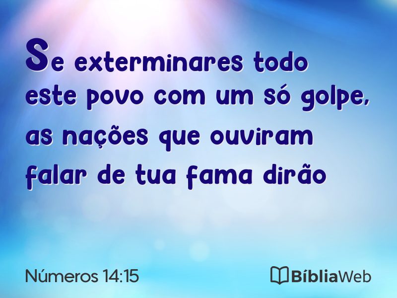 Números 14:15 em imagem para compartilhar