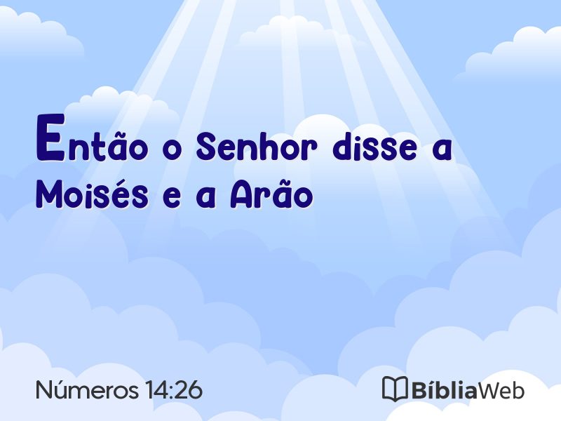 Números 14:26 em imagem para compartilhar