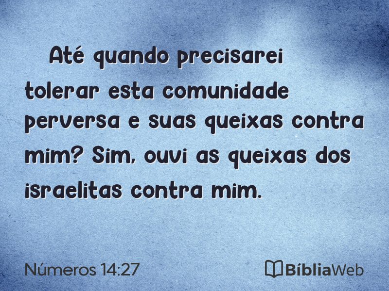 Números 14:27 em imagem para compartilhar