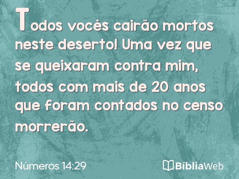 Números 14:29 em imagem para compartilhar