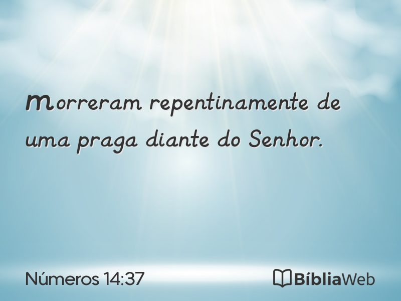 Números 14:37 em imagem para compartilhar