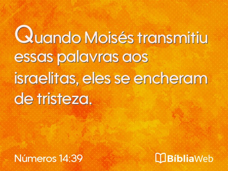 Números 14:39 em imagem para compartilhar