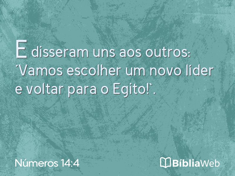 Números 14:4 em imagem para compartilhar
