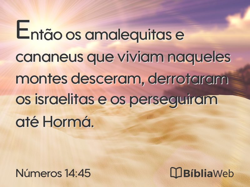 Números 14:45 em imagem para compartilhar