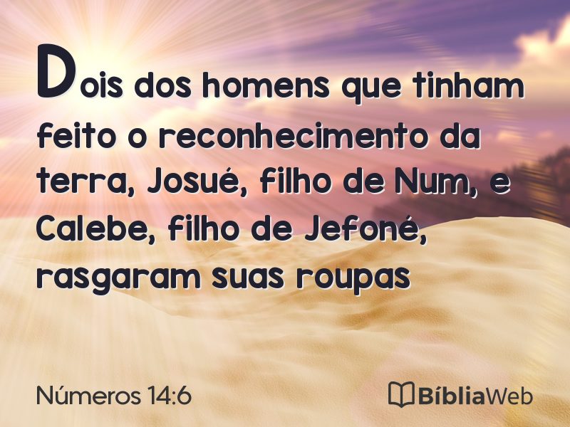 Números 14:6 em imagem para compartilhar