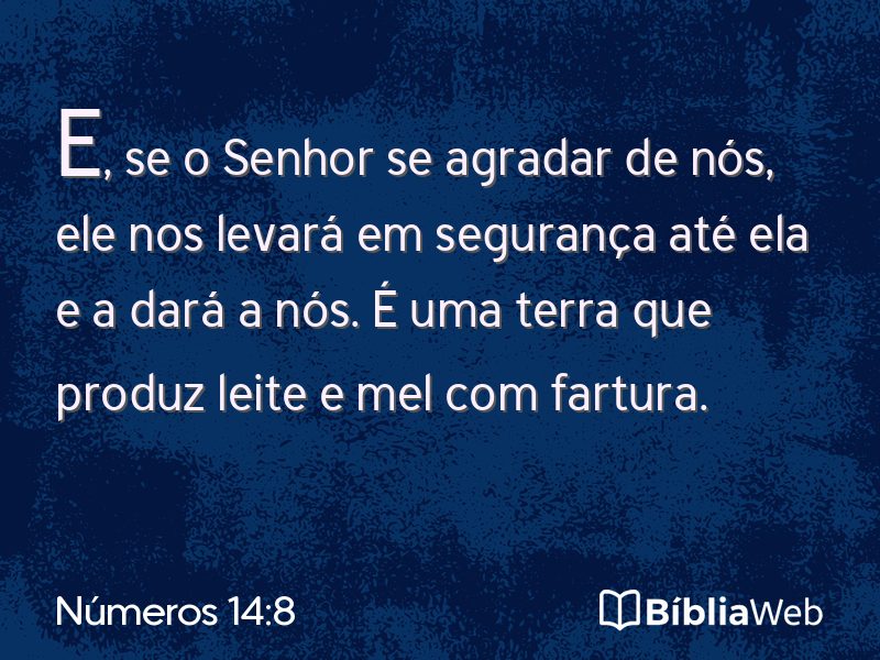 Números 14:8 em imagem para compartilhar