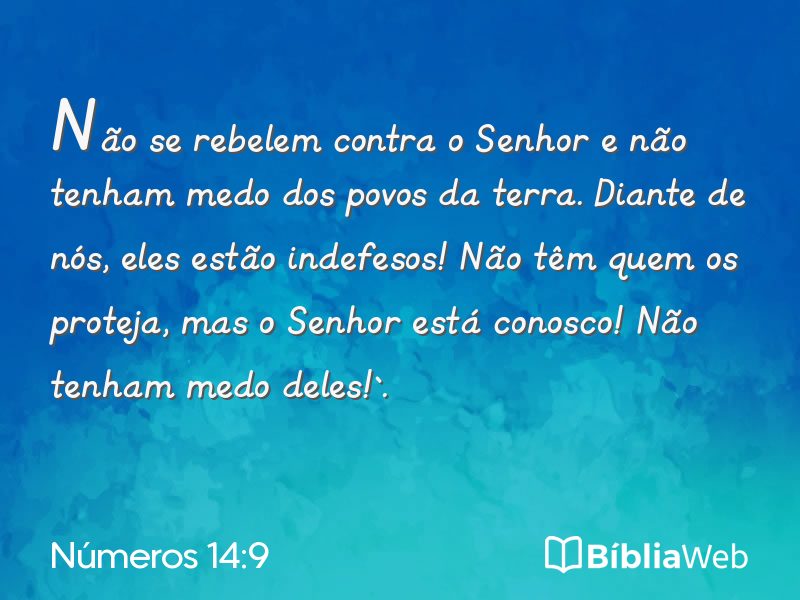 Números 14:9 em imagem para compartilhar