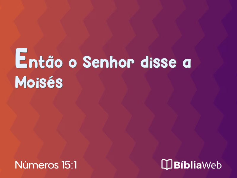 Números 15:1 em imagem para compartilhar