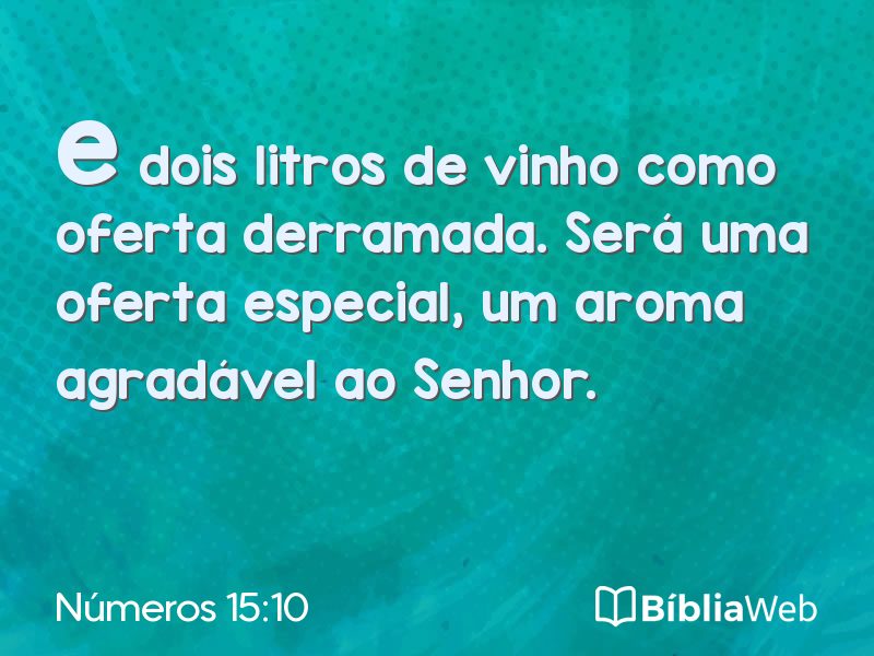 Números 15:10 em imagem para compartilhar