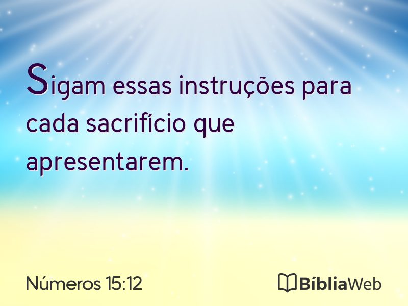 Números 15:12 em imagem para compartilhar