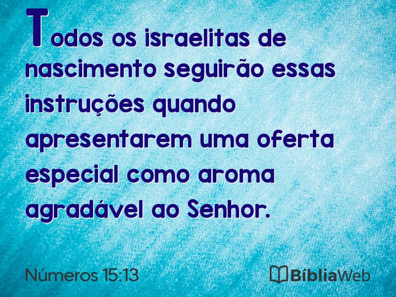 Números 15:13 em imagem para compartilhar