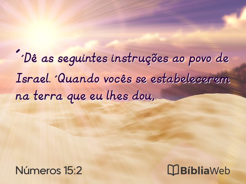 Números 15:2 em imagem para compartilhar