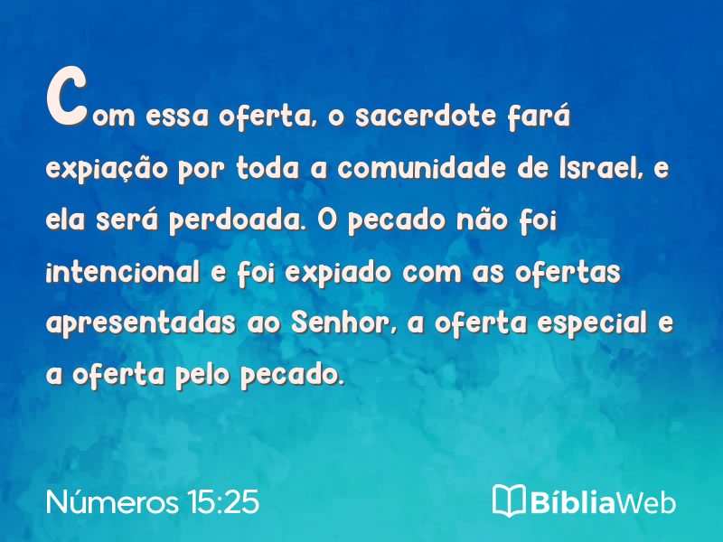 Números 15:25 em imagem para compartilhar