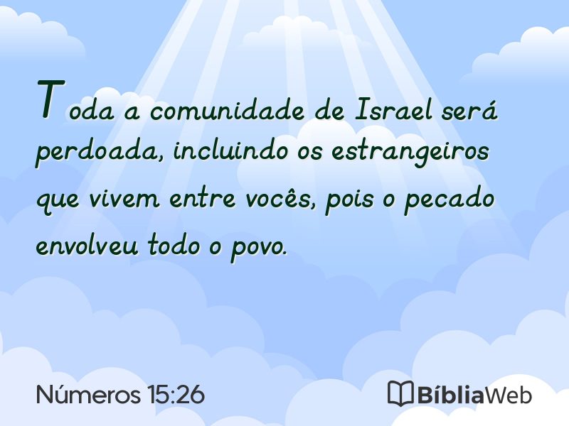 Números 15:26 em imagem para compartilhar