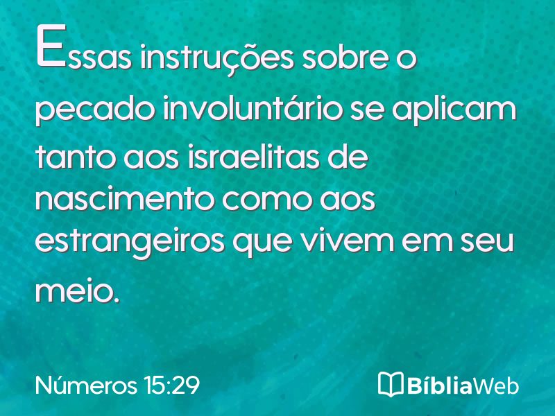Números 15:29 em imagem para compartilhar