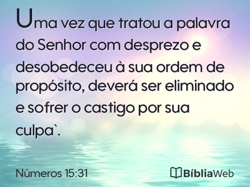 Números 15:31 em imagem para compartilhar