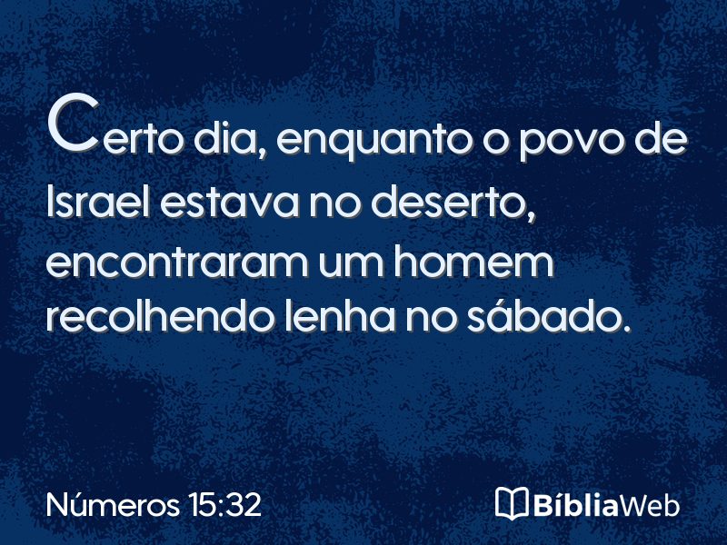 Números 15:32 em imagem para compartilhar