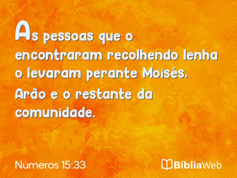 Números 15:33 em imagem para compartilhar