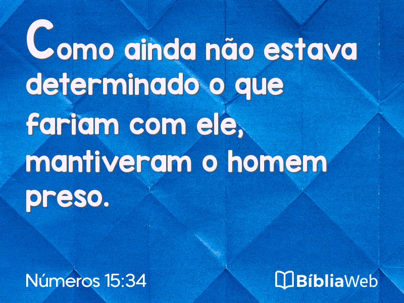 Números 15:34 em imagem para compartilhar