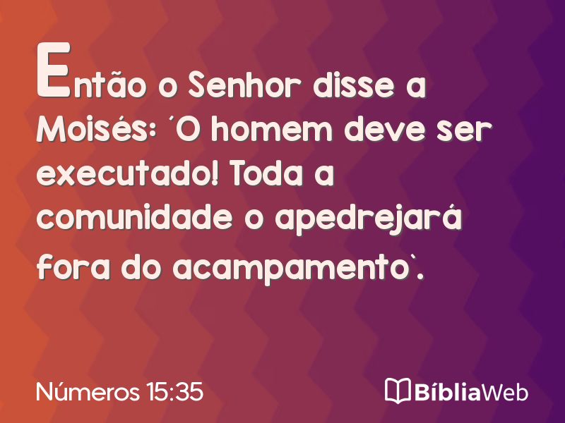 Números 15:35 em imagem para compartilhar
