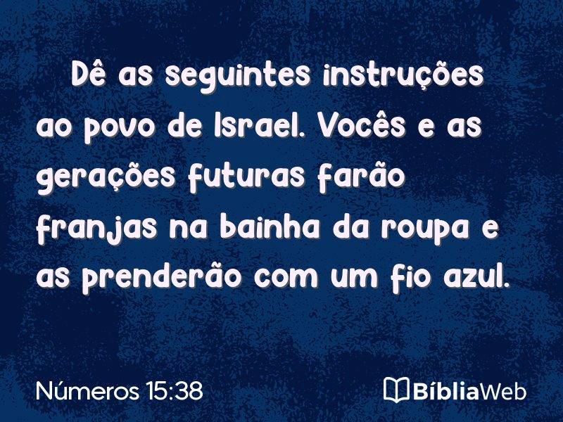 Números 15:38 em imagem para compartilhar