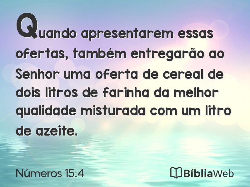 Números 15:4 em imagem para compartilhar
