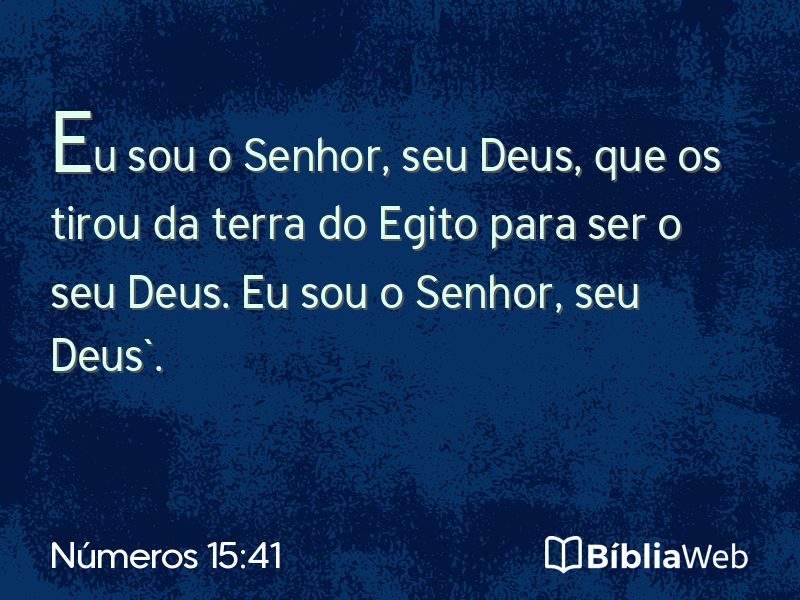 Números 15:41 em imagem para compartilhar