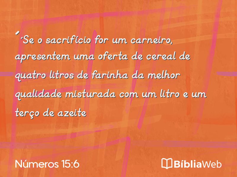 Números 15:6 em imagem para compartilhar
