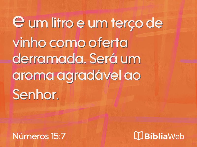 Números 15:7 em imagem para compartilhar