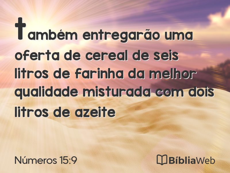 Números 15:9 em imagem para compartilhar