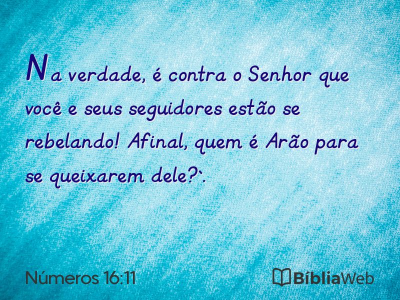 Números 16:11 em imagem para compartilhar