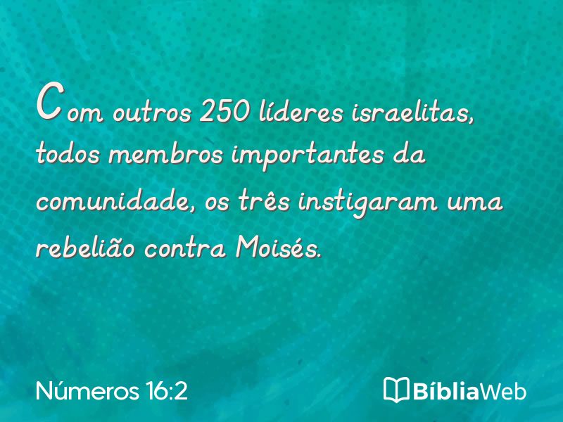 Números 16:2 em imagem para compartilhar