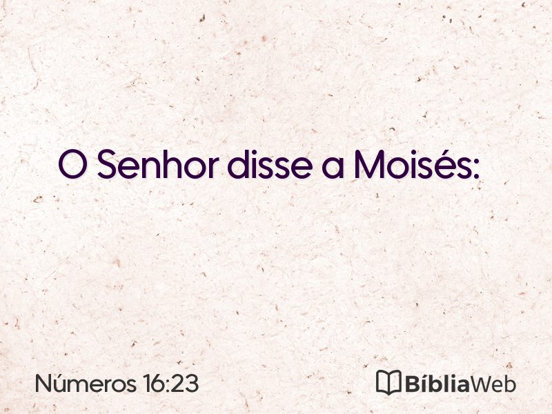 Números 16:23 em imagem para compartilhar