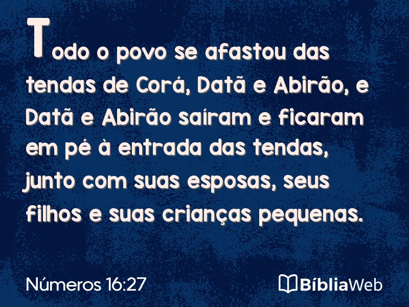 Números 16:27 em imagem para compartilhar