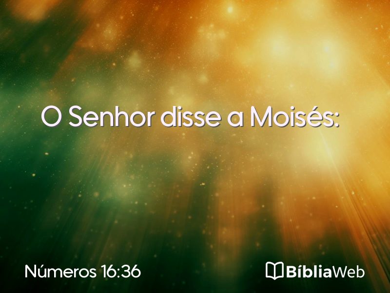 Números 16:36 em imagem para compartilhar