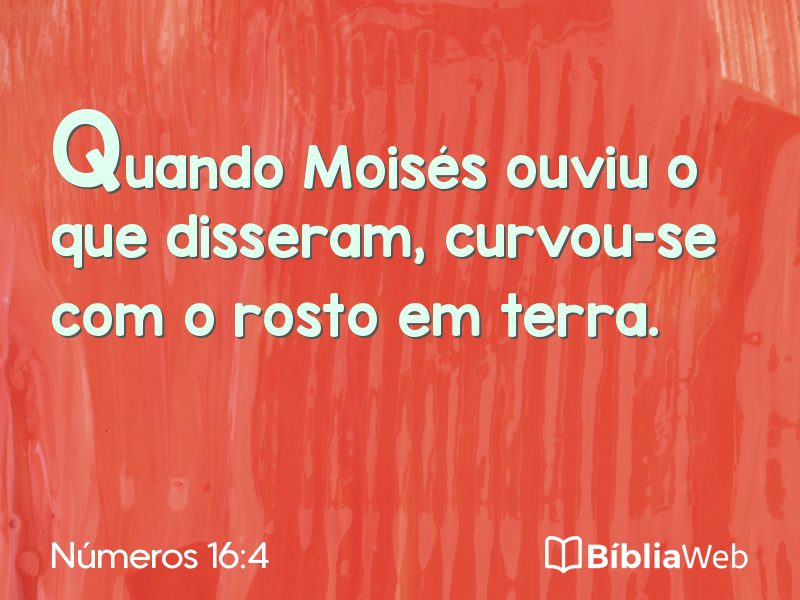 Números 16:4 em imagem para compartilhar