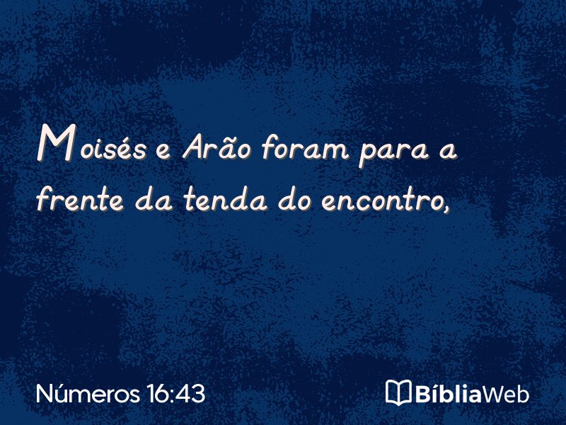 Números 16:43 em imagem para compartilhar