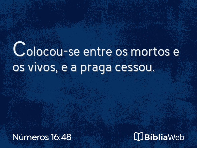Números 16:48 em imagem para compartilhar
