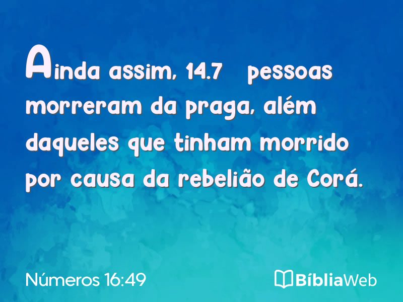 Números 16:49 em imagem para compartilhar