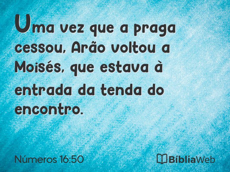Números 16:50 em imagem para compartilhar