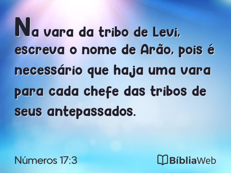 Números 17:3 em imagem para compartilhar