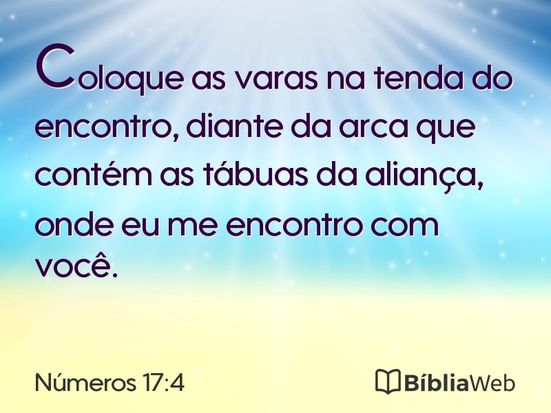 Números 17:4 em imagem para compartilhar