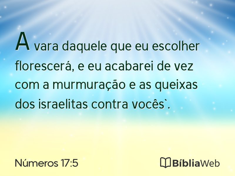 Números 17:5 em imagem para compartilhar
