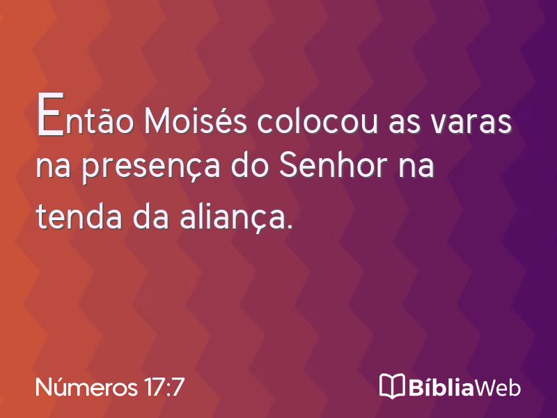 Números 17:7 em imagem para compartilhar