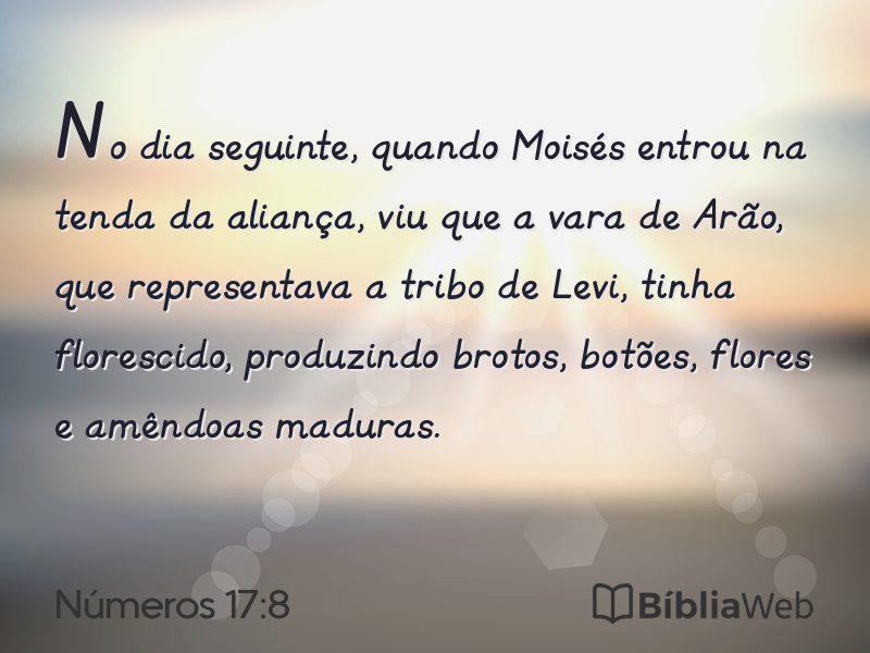 Números 17:8 em imagem para compartilhar