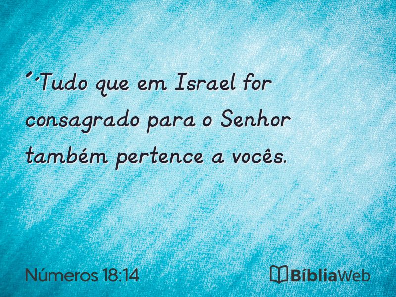 Números 18:14 em imagem para compartilhar