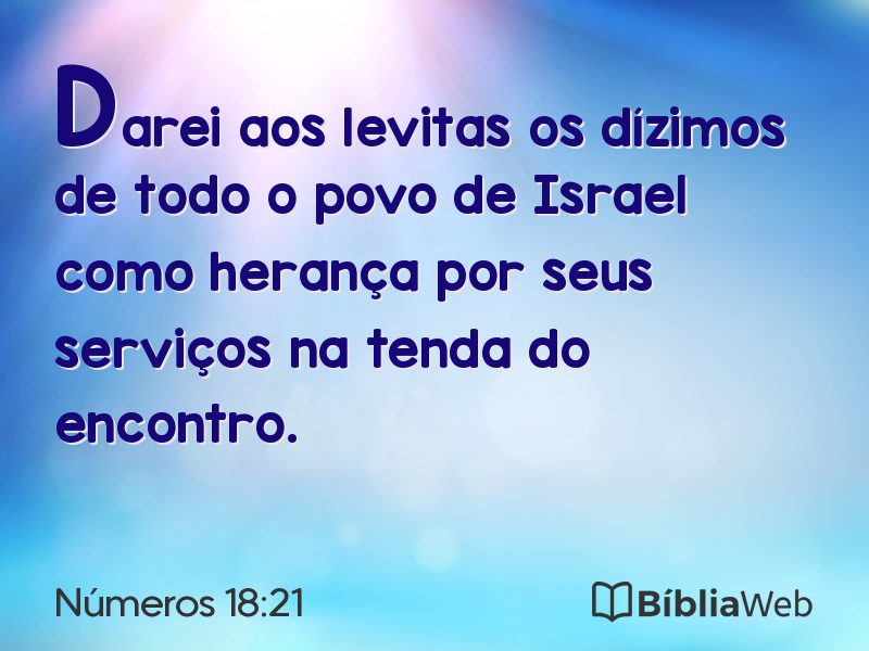 Números 18:21 em imagem para compartilhar