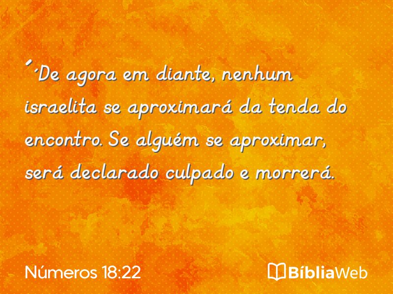 Números 18:22 em imagem para compartilhar