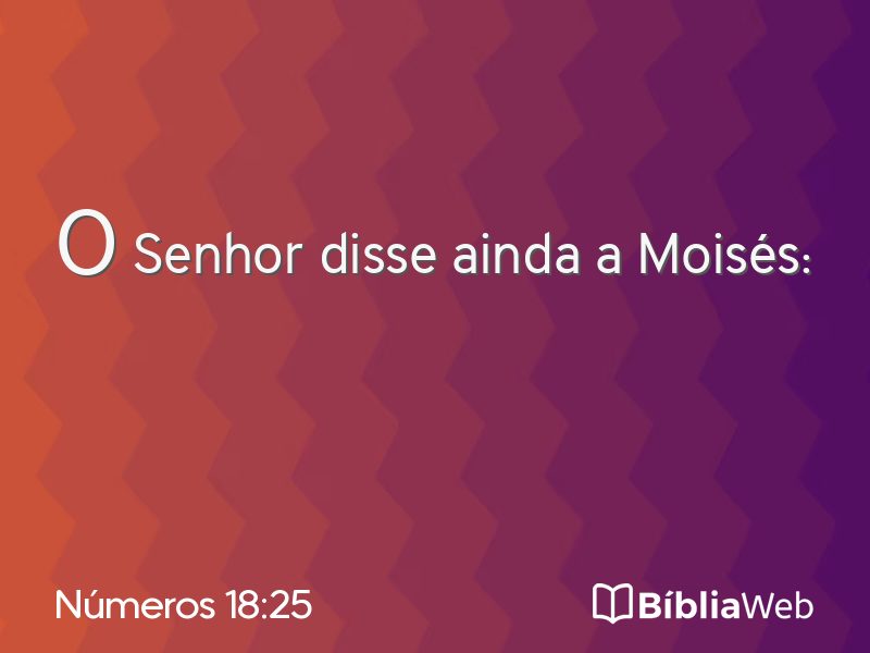 Números 18:25 em imagem para compartilhar
